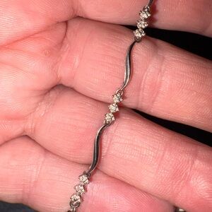 Dazzling 10k white gold Diamond Bracelet .